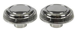 RADIO KNOBS, OUTER, CHROME ,new pair 67 68 SOME CHEVY