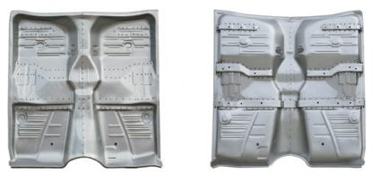 FLOOR PAN, 3/4 FULL, w/BRACES, USA, 61-64 IMPALA