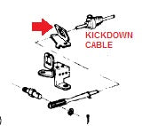 TRANS KICKDOWN CABLE BRACKET, TH350, 72-74 FIREBIRD