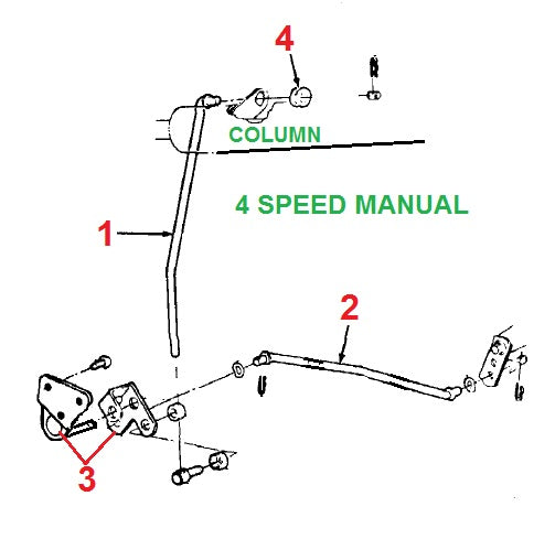 LOWER LOCKOUT ROD ,w/ST10 76-81 CAMARO Z28 TRANS AM