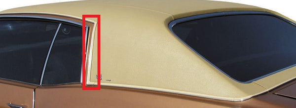 VINYL TOP MOLDING, LEFT, VERTICAL, Z USED, 70-72 MONTE CARLO