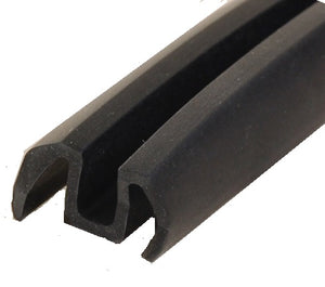 GLASS RUBBER CHANNEL ,1/4" NEW M SHAPED