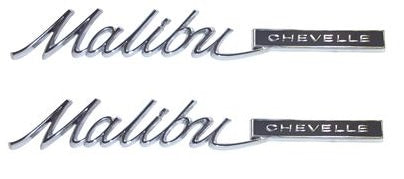 QUARTER EMBLEMS, NEW PAIR (MALIBU CHEVELLE) 65