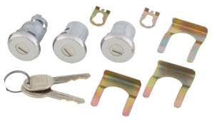 DOOR TRUNK LOCK KIT, 67-8 FB, 68 F-BODY, 66-7 GTO, 67 CH, 66 SK, w/ORIGINAL KEY