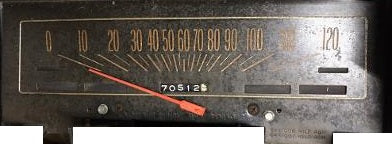 SPEEDOMETER ,RECTANGULAR USED 73 74 CHEVELLE