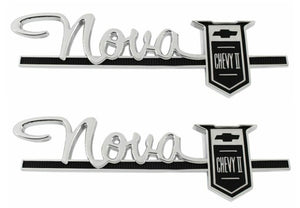 QUARTER & FENDER EMBLEMS, "NOVA"NEW PAIR 63 64