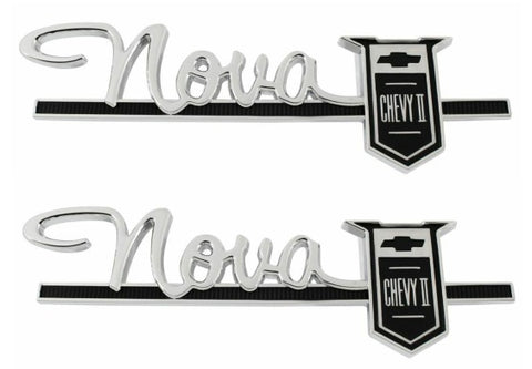 QUARTER & FENDER EMBLEMS, "NOVA"NEW PAIR 63 64