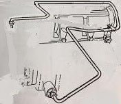 GAS LINE ,1BBL CARB/PMP OHC6 68 69 FIREBIRD TEMPEST