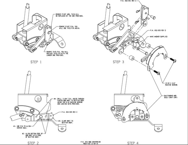 SAFETY SWITCH RELOCATIION KIT, 4SPD AUTO 73-77 PONTIAC CHEVY