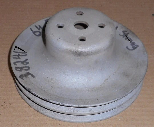FAN PULLEY ,V8 2 GROOVE NO AC USED 64 65 OLDS