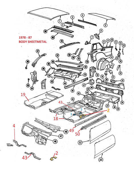 g-body sheet metal , 78-88 A & G-BODY