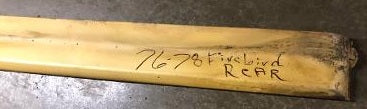 REAR BUMPER FOAM ABSORBER ,USED 76-78 TRANS AM FIREBIRD