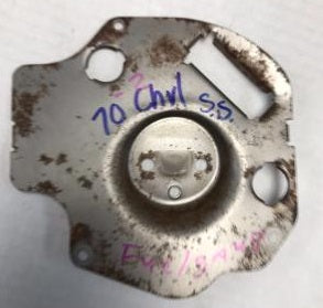 SS GAS GAUGE MOUNTING PLATE ,USED 70-72 CHEVELLE Mc