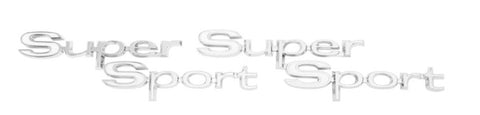 QUARTER EMBLEMS ( SUPER SPORT )NEW PAIR 67 CHEVELLE