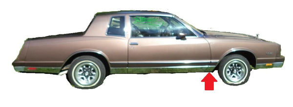 FENDER MOLDING ,LOWER REAR,RIGHT USED 81-6 MONTE CARLO