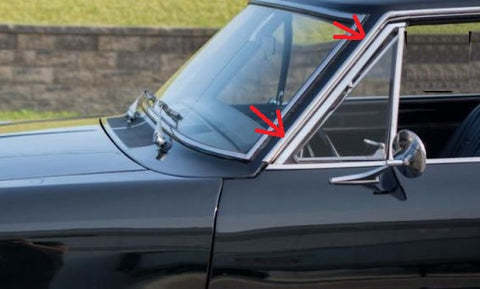 PILLAR DRIP MOLDING ,LEFT USED 66 67 NOVA COUP
