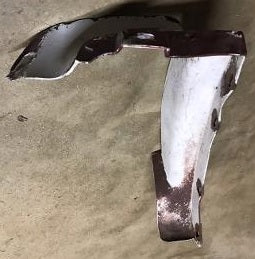 FRONT BUMPER CORNER FILLER ,LEFT USED, 78-87 ELCAMINO MALIBU