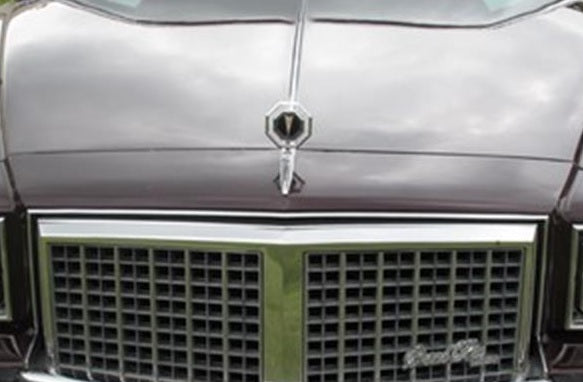 HEADER PANEL EMBLEM ,USED 85-87 GRAND PRIX