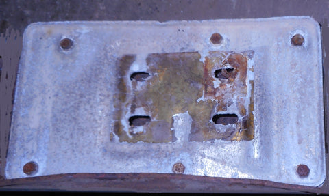 FRONT BUMPER PLATE ,LEFT USED 78-87 ELCAMINO MALIBU