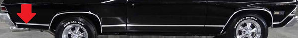 QUARTER PANEL LOWER MOLDING ,NEW 68 CHEVELLE, SS