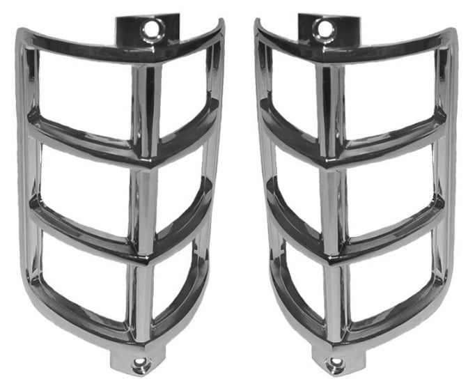 FENDER CORNER LIGHT BEZELS ,NEW PAIR 67 IMPALA CAPRICE