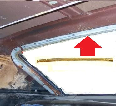 HEADLINER REAR RETAINER ,TOP USED 68-72 A-BODY