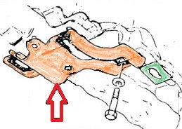 DASH TO COLUMN SUPPORT BRACKET, USED, 68 A-BODY