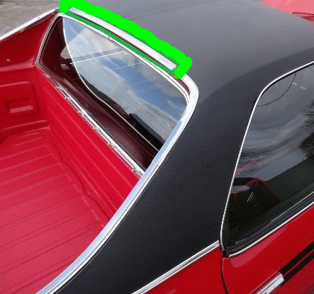 CAB CENTER MOLDING, USED 73-77 ELCAMINO