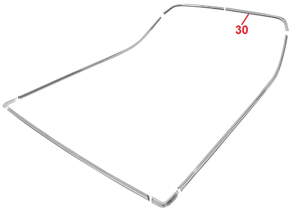 ROOF UPPER REAR MOLDING, RIGHT USED 78-87 EL CAMINO