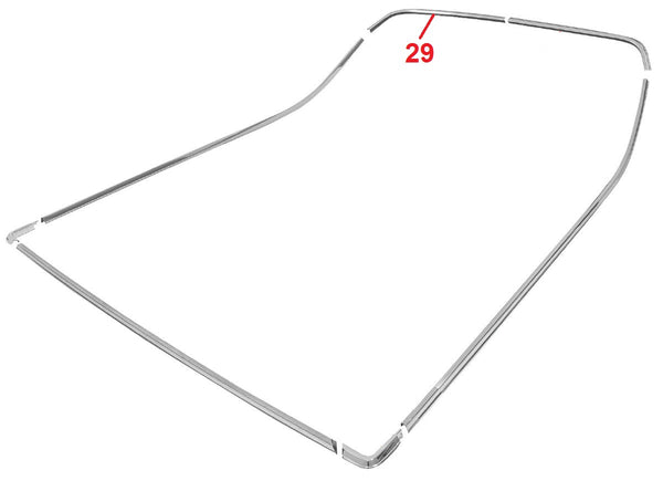 ROOF UPPER REAR MOLDING, LEFT USED 78-87 EL CAMINO
