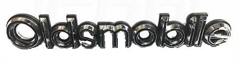 FRONT BUMPER EMBLEM ,"OLDSMOBILE"NEW, 81-88 CUTLASS