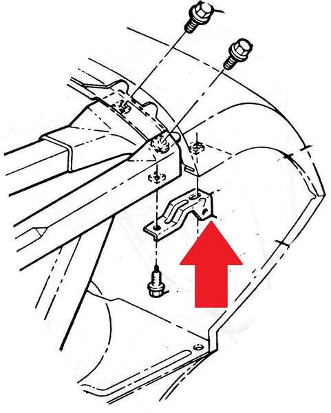 TIE BAR END BRACKET ,LEFT USED 62 IMPALA BELAIR BISCAYNE
