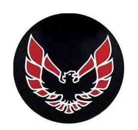 WHEEL CENTER CAP INSERT, w/RED BIRD, w/ALUMINUM RIM, EA, 77-84 TA