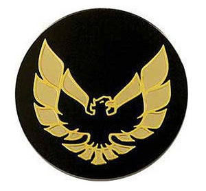 WHEEL CENTER CAP INSERT, w/GOLD BIRD, w/ALUMINUM RIM, EA, 78-81 TA