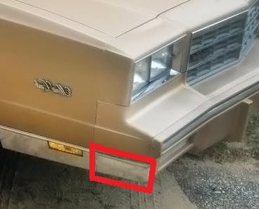 FRONT BUMPER END MOLDING, RIGHT USED 81-88 MONTE CARLO