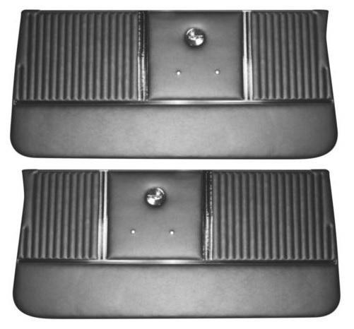 FRONT DOOR PANELS, UNASSEMBLED, ONLY PAIR,  BLACK