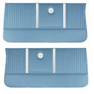 FRONT DOOR PANELS, UNASSEMBLED, ONLY PAIR,  BLUE