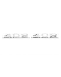 FENDER EMBLEM, (409) NEW, PAIR, 62-63 IMPALA