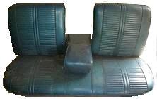 BENCH SEAT ASSEMBLY ARM, 2DR, 64-6 A-BODY, 2 BACKS & BOTTOM, w/ARM REST