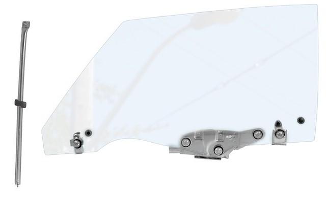 DOOR GLASS & TRACK KIT, LEFT NEW 70-72 A-BODY