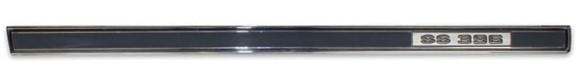 DASH STRIP EMBLEM ASSEMBLY, SS 396, NEW, 68 CHEVELLE SS