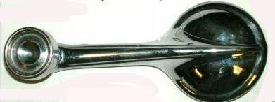 WINDOW CRANK HANDLE, CHROME, USED, 59-64 SINGLE ARM