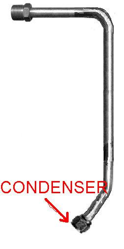 AC TUBE CONDENSER TO VIR FR, 74-5 TA FB, CONDENSER TUBE, L & T 45 BEND, REPRO