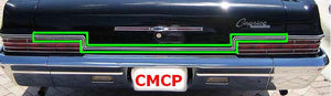TRUNK LID MOLDING, 66 IM, SS CP, NEW