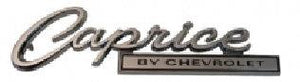 TRUNK LID EMBLEM, CAPRICE, "BY CHEVROLET" 66 CP