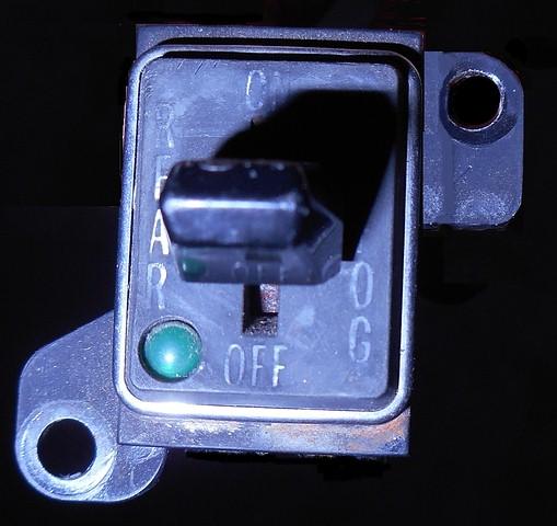 REAR WINDOW DEFOGGER SWITCH ,USED 77-81 TRANS AM FB