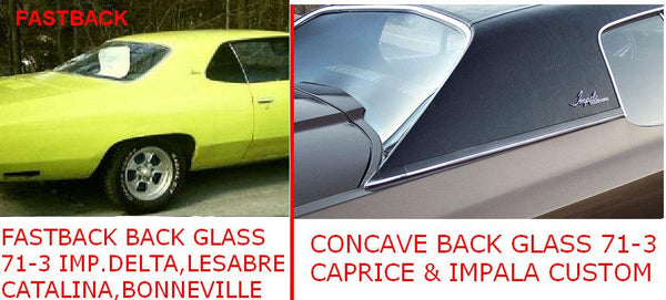 REAR WINDOW MOLDING SET, USED 71-3 B-BODY, 2 DOOR FASTBACK COUP