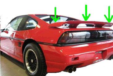 REAR WING, USED, 85-88 FIERO