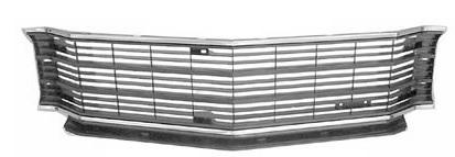 FRONT GRILLE, WITH 4 MOLDINGS, NEW, 72 CHEVELLE