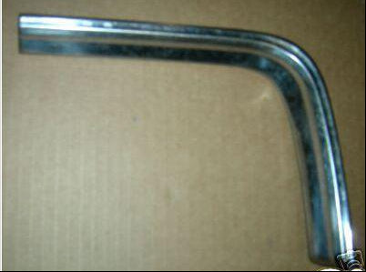 TAIL LIGHT PANEL END MOLDING, LH, 67 GTO LE, L-SHAPED, STAINLESS, USED